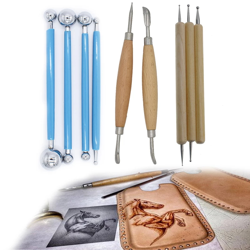 Leather Work In Art - Набор инструментов для кожевенного обрушения, стилус,