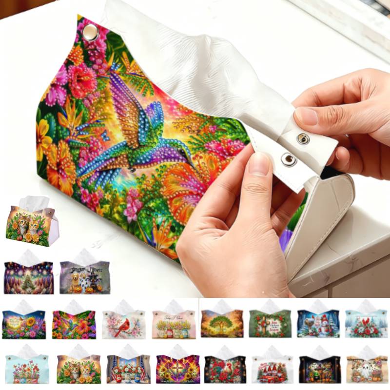 Leather Work In Art - DIY-органайзер для салфеток с алмазной вышивкой,